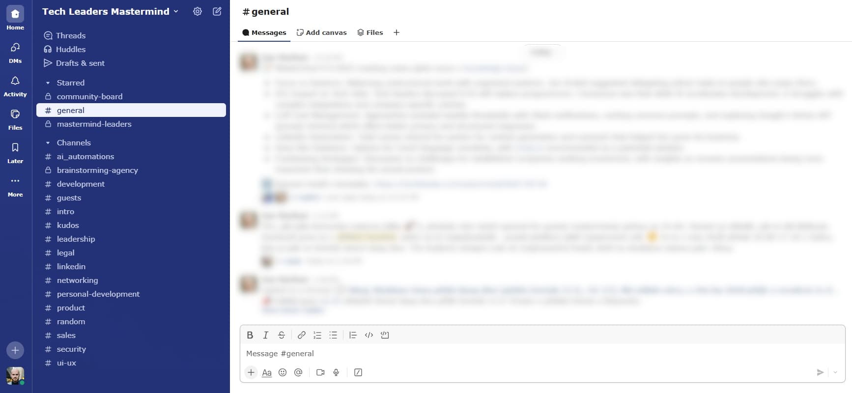 Vibrant Slack community